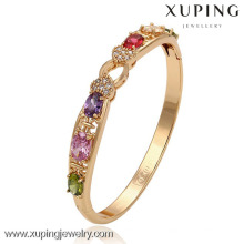 51317-Joyería Xuping Moda brazaletes de oro 18K con piedra de colores